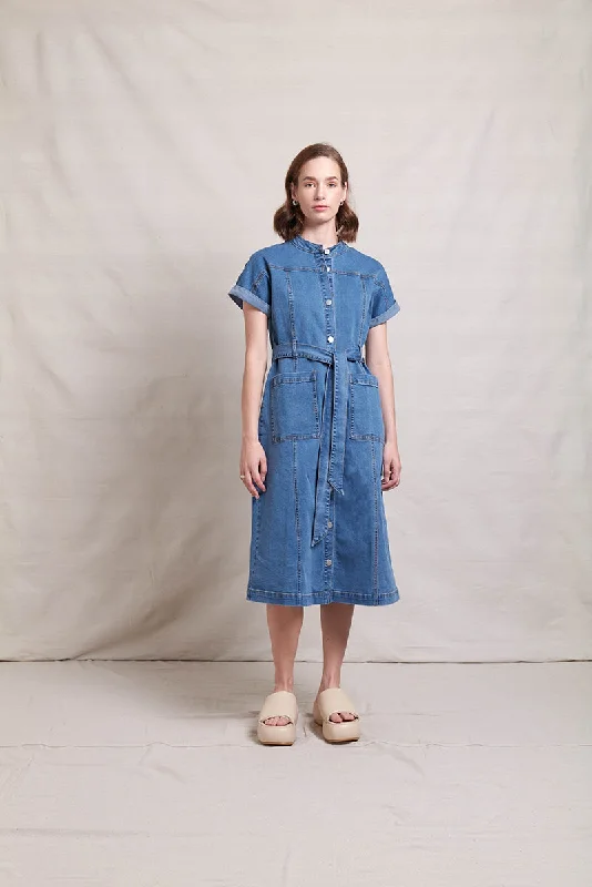 Neris On A Roll Dress - Stone Wash