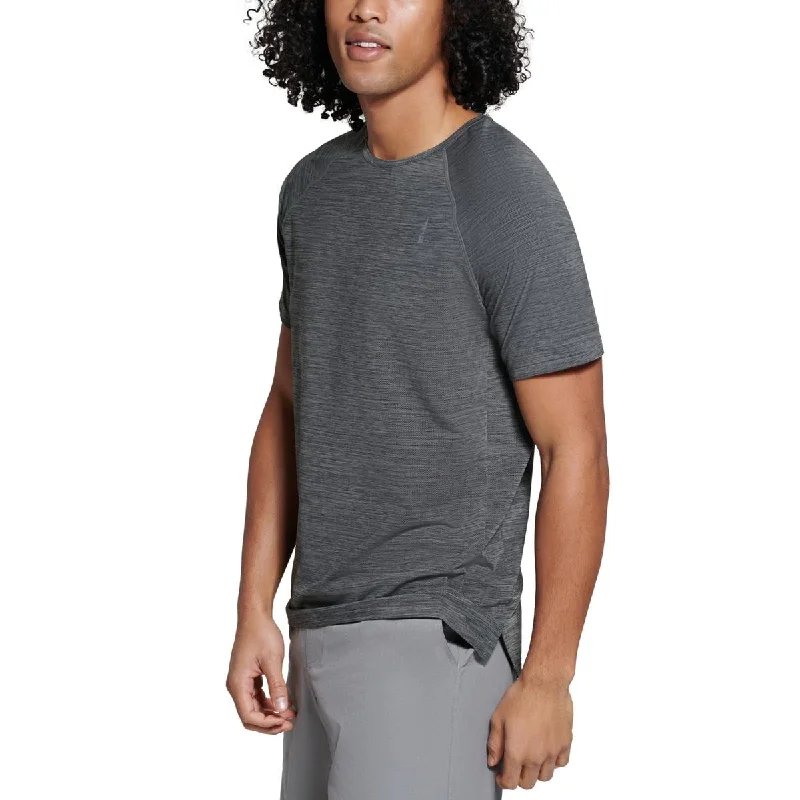 BASS OUTDOOR Mens Crewneck Wicking T-Shirt Zippered Buttoned Snapped