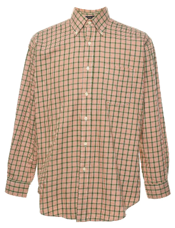 J. Simon Checked Shirt - M Oversized T-Shirt Spandex breathable
