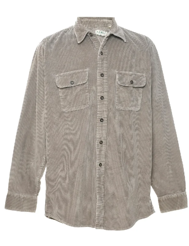 L.L. Bean Corduroy Shirt - L Chenille Blend Fleece Blend Nylon Blend