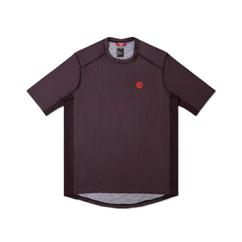 Nomadic Tech Short Sleeve T Shirt - Violet Pale Lemon Collared Crew Neck Turtle Neck