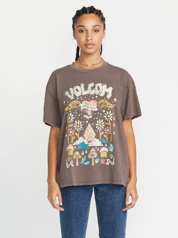 Stones Throw Short Sleeve Tee - Slate Grey Houndstooth Herringbone Solid