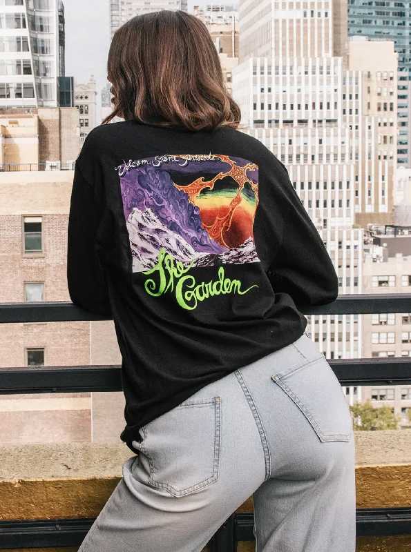 Volcom Entertainment The Garden Long Sleeve Tee Solid Color Striped Floral