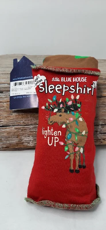 Christmas-Sleep Shirt-Lighten Up Zippered Front Buttoned Front Snap Front