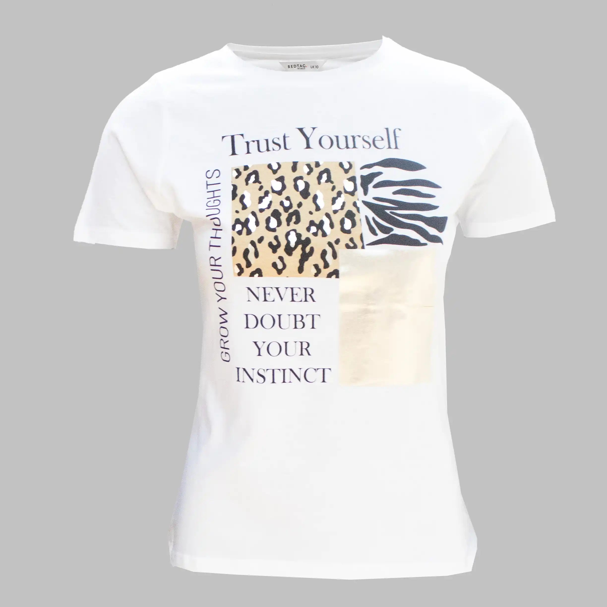 White Printed T-Shirt Satin Blend Silk Blend Wool Blend
