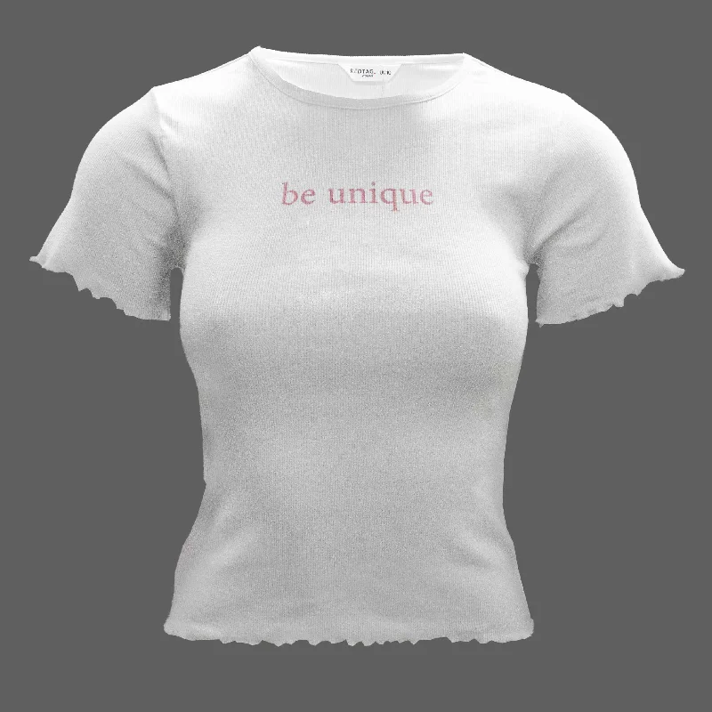 White T-Shirt Graphic T-Shirt Round Neck Polyester