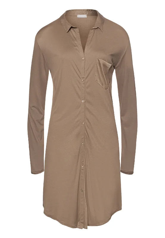 Grand Central TENCEL™ and Silk Sleep Shirt | Taupe 77420-2847 Mesh Canvas Denim