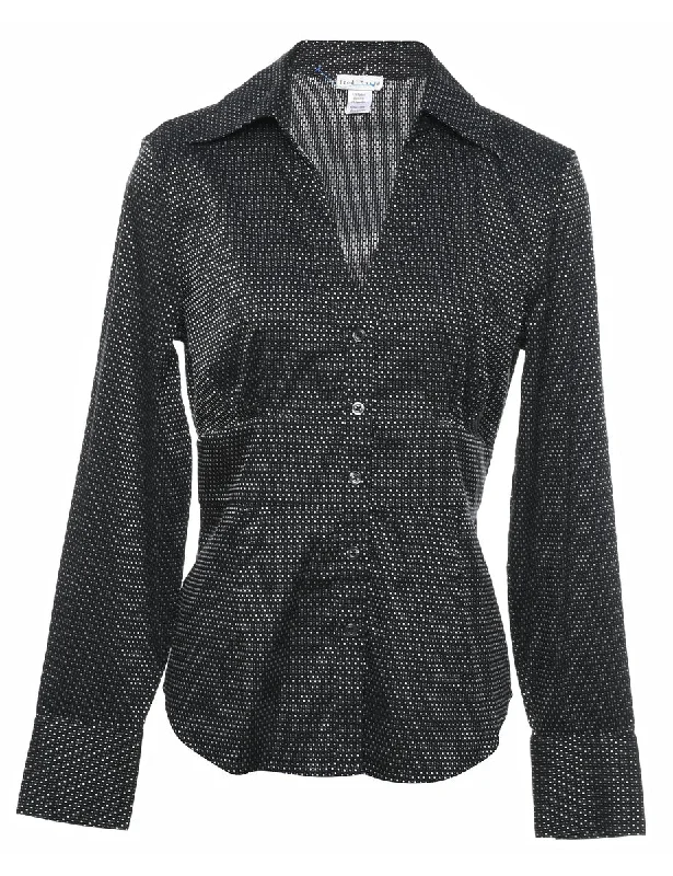 Black Evening Shirt - M Elasticated Padded Insulated