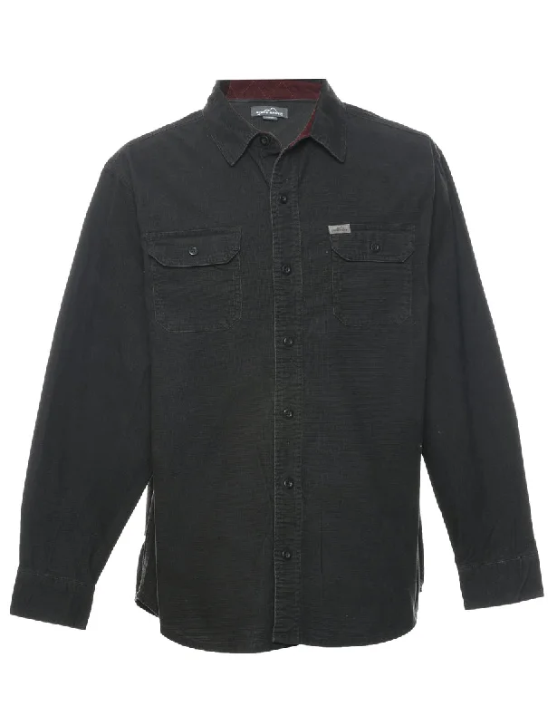 Black Shirt - L Boxy Fit Fitted Loose