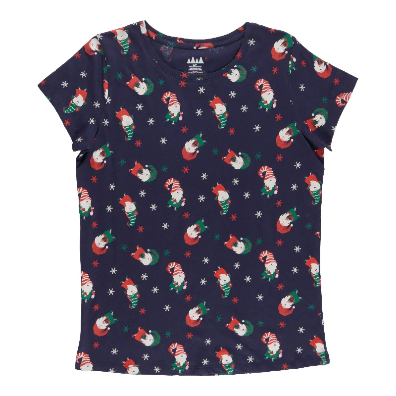 Women’s Holiday Novelty Round Neck T Shirt V-Neck T-Shirt Long Sleeve Cotton
