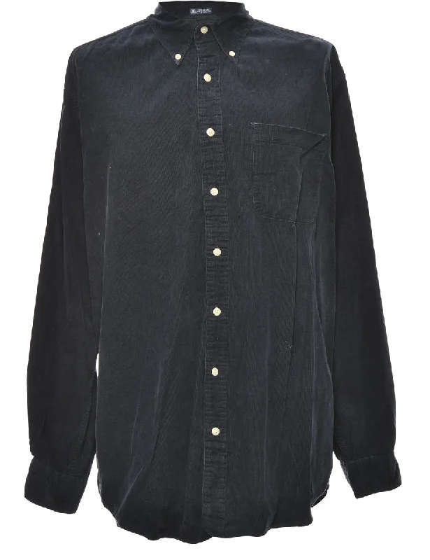 Corduroy Navy Shirt - L Satin Fabric Silk Fabric Chiffon Fabric