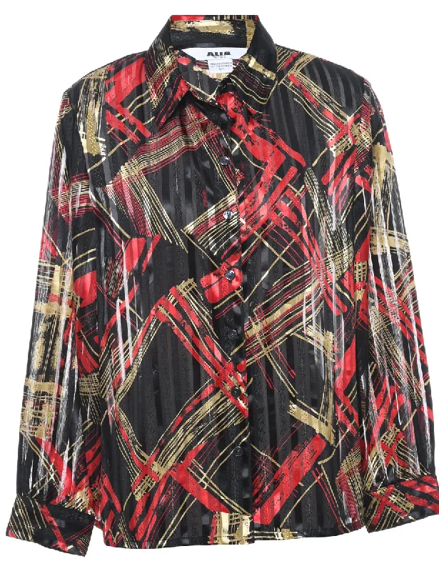 Long Sleeved Shirt - L Rayon Fabric Velvet Fabric Corduroy Fabric