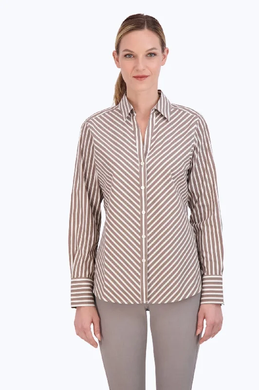 Brown/White Stripe