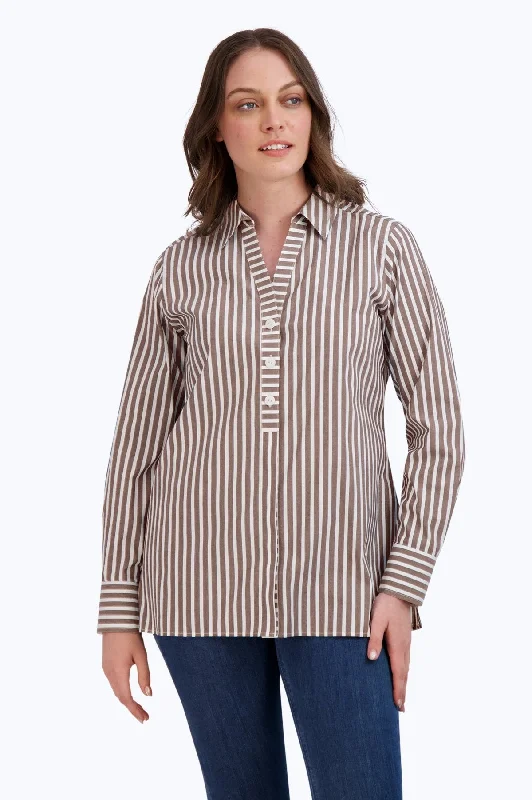 Brown/White Stripe