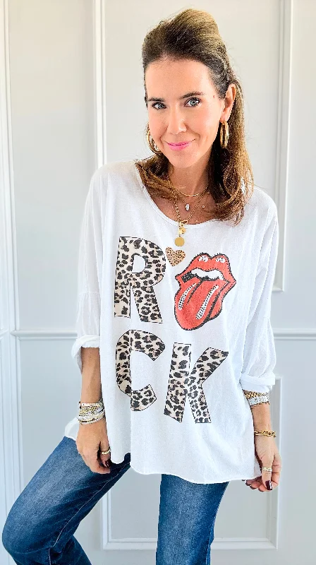 Rock Italian T-Shirt Machine Wash Dry Clean Hand Wash
