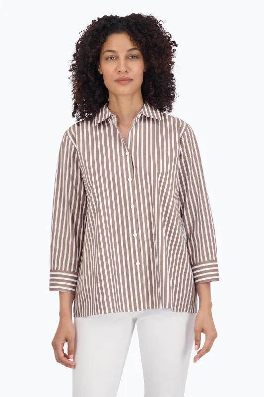 Brown/White Stripe