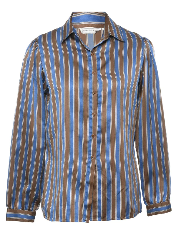 Striped Shirt - M Graphic T-Shirt Round Neck Polyester