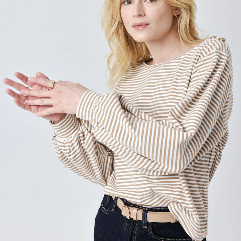 T shirt Stella light brown Modern Contemporary Chic