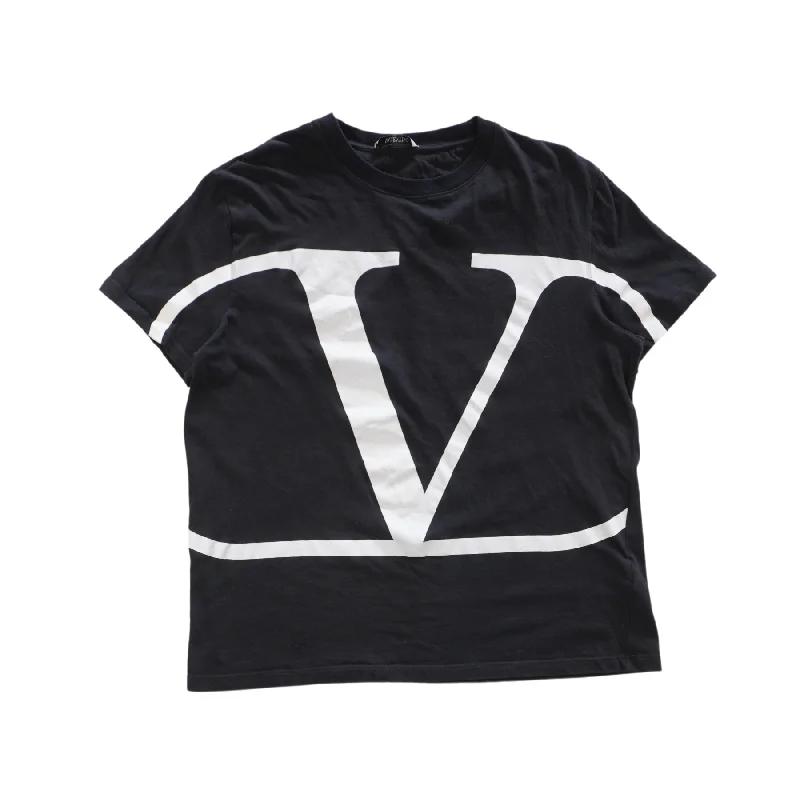 Valentino Logo T-Shirt - Women's L Mesh Fabric Canvas Fabric Denim Fabric