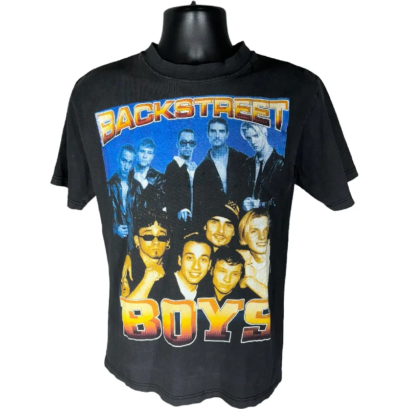 Vintage Backstreet Boys Rap Tee 90s Asymmetrical Pockets Print