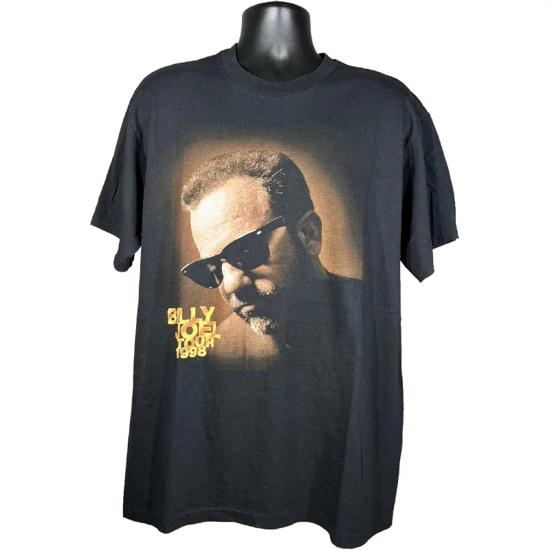 Vintage Billy Joel Tour Tee 1998 Basic T-Shirt Crew Neck Short Sleeve
