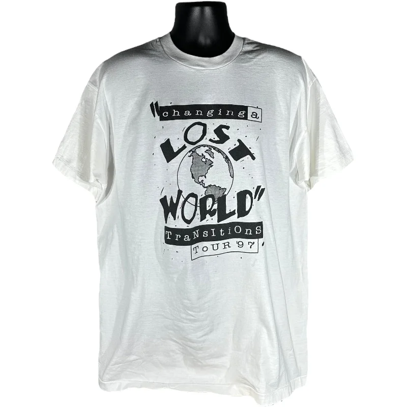 Vintage Lost World "Changing A Transitions" Tour Tee 1997 Terry Blend Velvet Blend Canvas Blend Vintage Lost World "Changing A Transitions" Tour Tee 1997 Terry Blend Velvet Blend Canvas Blend