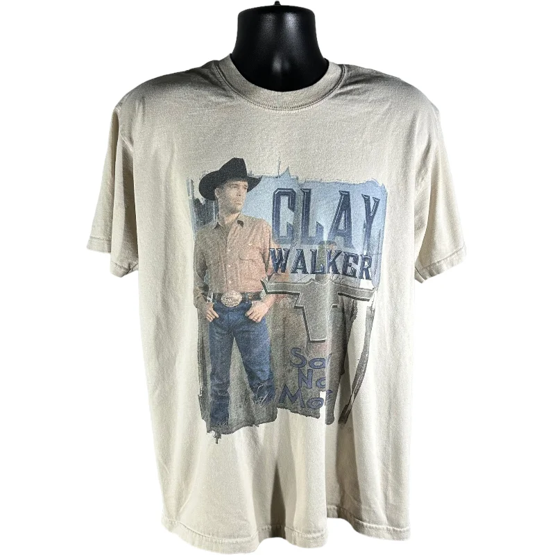 Vintage Clay Walker Tour Tee Embroidered Appliqued Beaded