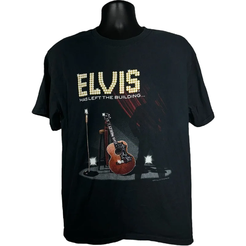 Vintage "Elvis Has Left The Building..." Tee Graphic Embroidered Appliqued