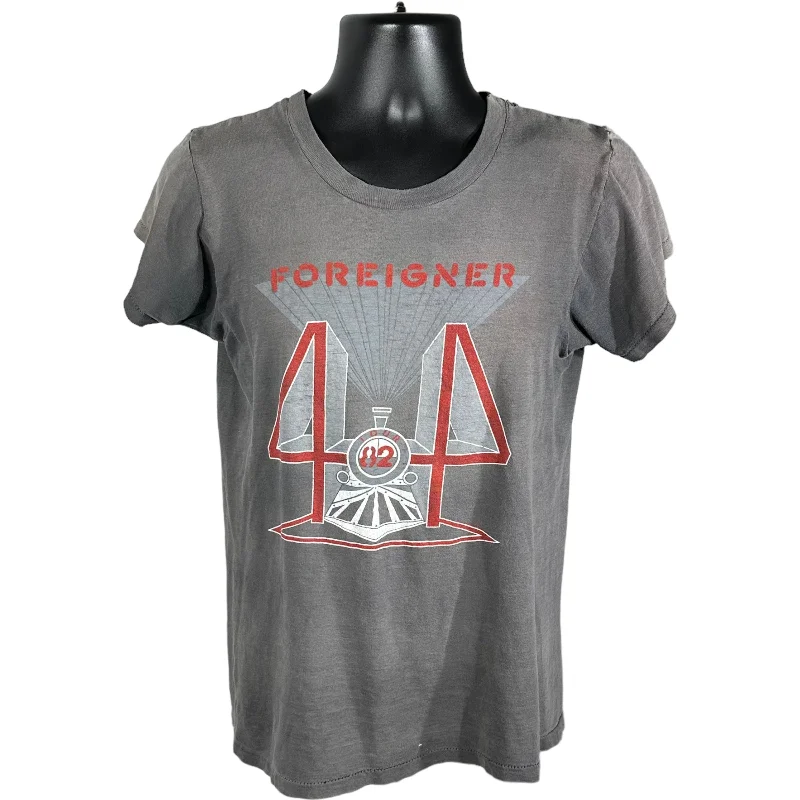 Vintage Foreigner #44 Tour Tee 1982 Embroidered Appliqued Beaded
