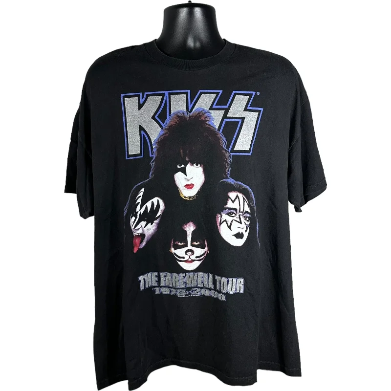 Vintage KISS Band Tee 2000 Ribbed T-Shirt High Neck Heavyweight