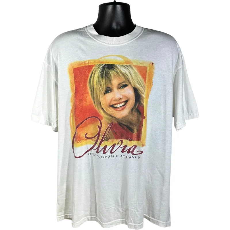 Vintage Olivia Newton-John One Women's Journey Tee Rayon Velvet Corduroy