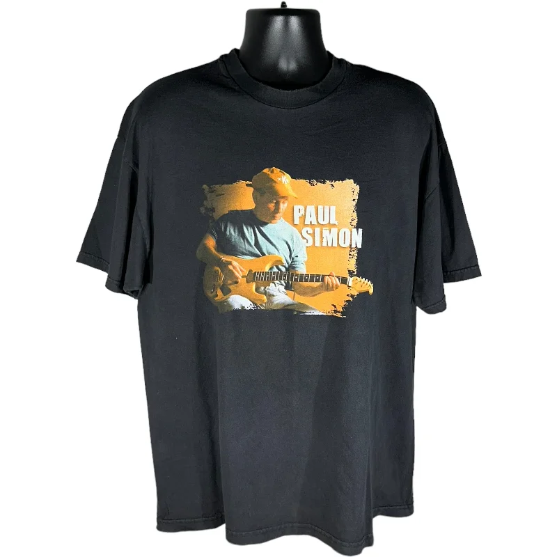 Vintage Paul Simon Tour Tee Collared Crew Neck Turtle Neck